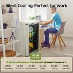 Retro Mini Beverage Cooler with Glass Door