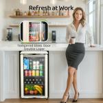 Retro Mini Beverage Cooler with Glass Door