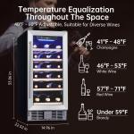 15-Inch Freestanding Wine Cooler Holds 30 Bottles