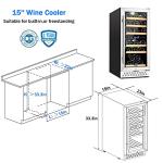 Dual Zone 15 Inch Wine Cooler with Glass Door
