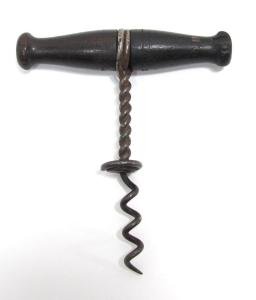 Williamson's Antique Corkscrew with Twisted Wood Handle