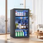 Manastin 120-Can Beverage Cooler with Glass Door