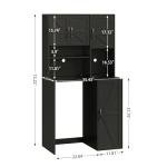 Compact Wine Bar Cabinet with Mini Fridge Space