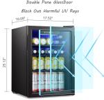 Mini Wine and Beverage Cooler with Glass Door