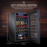 Ivation 34-Bottle Freestanding Wine Cooler with Lock