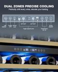 24-Inch Dual Zone Wine Fridge for 54 Bottles