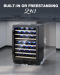 24-Inch Dual Zone Wine Fridge for 54 Bottles