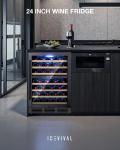 24-Inch Dual Zone Wine Fridge for 54 Bottles