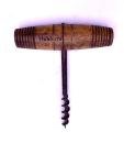 Vintage Wooden Handle Corkscrew by HUBBARD