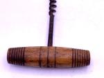 Vintage Wooden Handle Corkscrew by HUBBARD