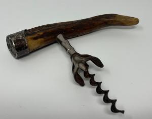 Sterling Silver Stag Antler Antique Corkscrew