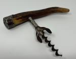 Sterling Silver Stag Antler Antique Corkscrew