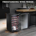 24-Bottle Mini Wine Cooler with Glass Door