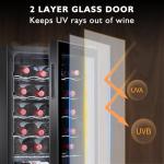 24-Bottle Mini Wine Cooler with Glass Door