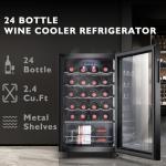 24-Bottle Mini Wine Cooler with Glass Door