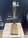Brass Tabletop Wine Opener with Wood Stand