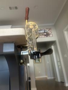 Antique Brass Grape Motif Wine Opener Mount