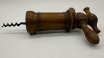 Vintage Wooden Twist Corkscrew Wine Opener