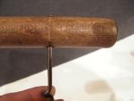 Antique Wood Wine Bottle Opener with Corkscrew