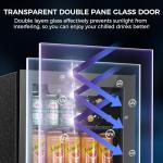 Mini Beverage Cooler with Glass Door for Wine
