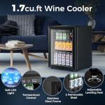 Mini Beverage Cooler with Glass Door for Wine