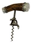 Vintage Antler Corkscrew Bottle Opener in Silver
