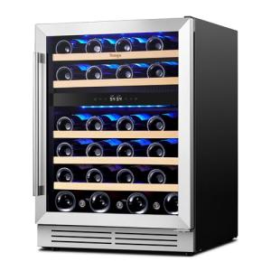 Yeego 24-Inch Dual Zone Wine Cooler for 47 Bottles