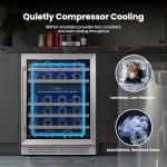 Yeego 24-Inch Dual Zone Wine Cooler for 47 Bottles