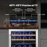 Yeego 24-Inch Dual Zone Wine Cooler for 47 Bottles