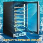15" Freestanding Wine Cooler Holds 33 Bottles