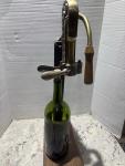 Brass Tabletop Wine Bottle Opener with Stand