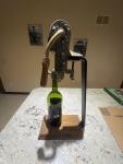 Brass Tabletop Wine Bottle Opener with Stand