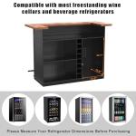 U-Shape Mini Bar with Fridge Space and Storage