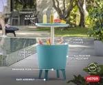 Teal Outdoor Cool Bar Table & Wine Cooler