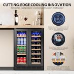 Dual Zone Wine & Beverage Refrigerator with LED Light