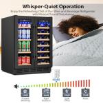 Dual Zone Wine & Beverage Refrigerator with LED Light