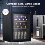 68 Can Mini Beverage Refrigerator with Glass Door