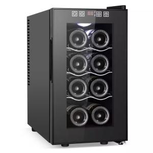 8-Bottle Stainless Steel Wine Cooler with Digital Temp