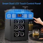 8-Bottle Stainless Steel Wine Cooler with Digital Temp