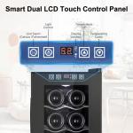 8-Bottle Stainless Steel Wine Cooler with Digital Temp