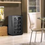 8-Bottle Stainless Steel Wine Cooler with Digital Temp