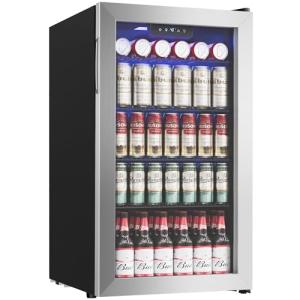 126 Can Beverage Cooler with Glass Door