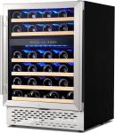 Dual Zone 51-Bottle Wine Fridge Cooler