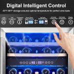 Dual Zone 51-Bottle Wine Fridge Cooler