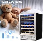 Dual Zone 51-Bottle Wine Fridge Cooler