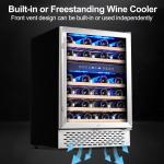 Dual Zone 51-Bottle Wine Fridge Cooler
