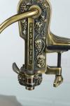 Antique Brass Lever Corkscrew with Wood Handle
