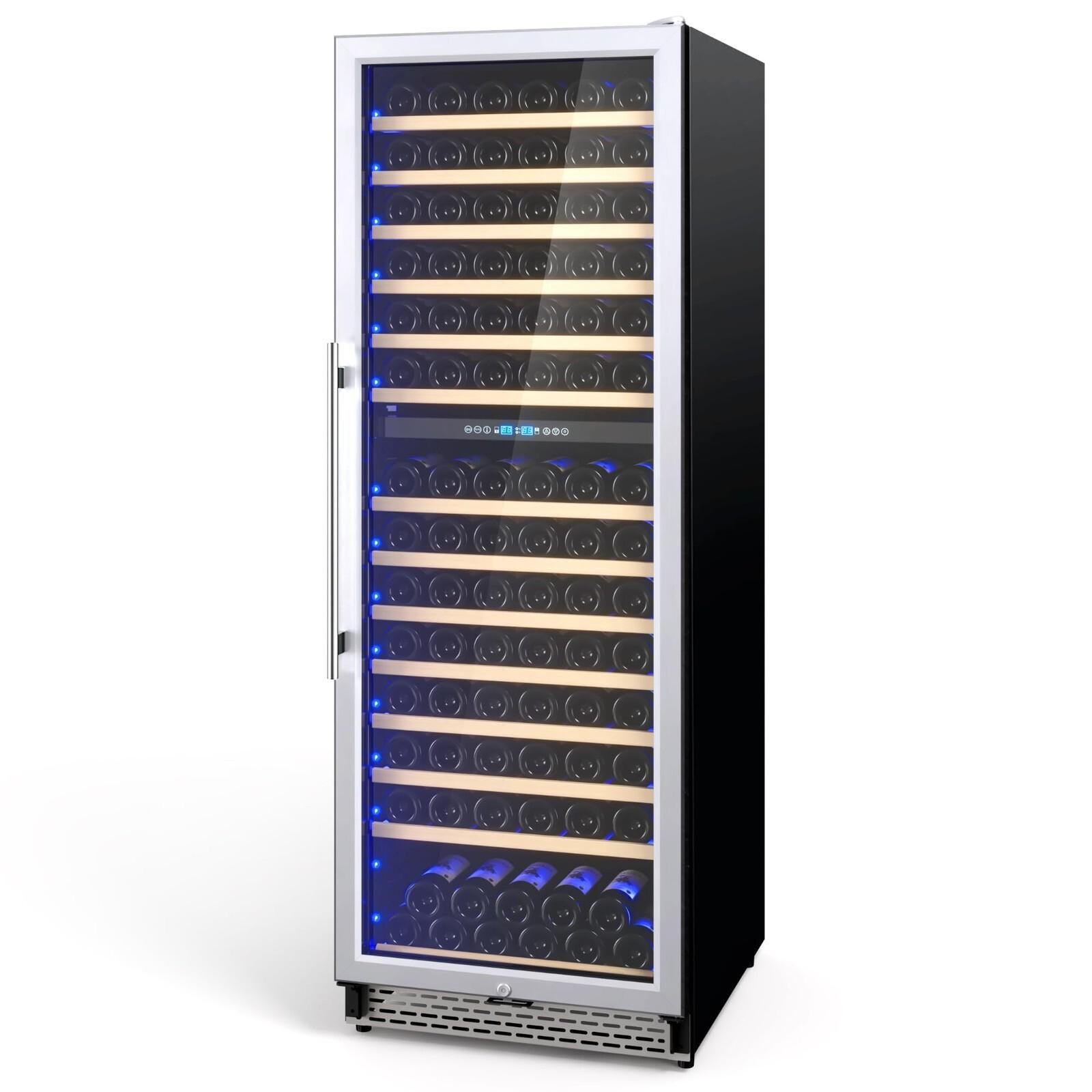 Dual Zone Wine Cooler with Glass Door - 154 Bottles