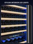 Dual Zone Wine Cooler with Glass Door - 154 Bottles