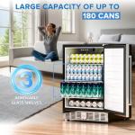 Stainless Steel Mini Beverage Fridge for Wine